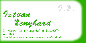 istvan menyhard business card